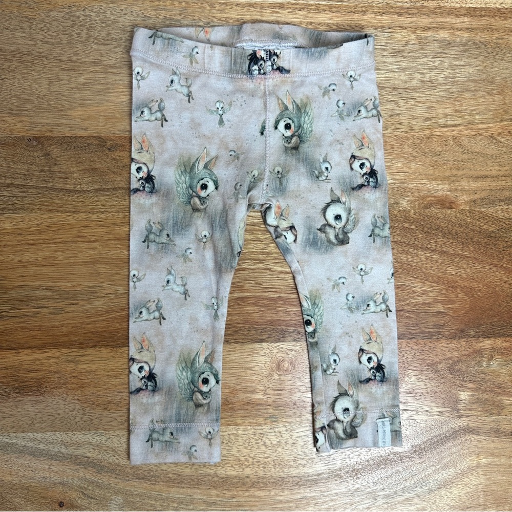 Mrs Mighetto x H&M 12-18M Pink All-Over Art Print Leggings